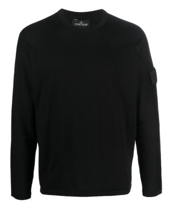 STONE ISLAND SHADOW PROJECT - Pull knit noir la colonne vertébrale