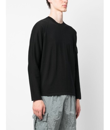 STONE ISLAND SHADOW PROJECT - Pull knit noir la colonne vertébrale