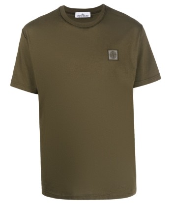 STONE ISLAND - Tee Shirt Compass dye Kaki outlet