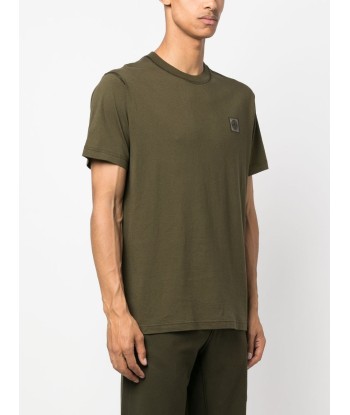 STONE ISLAND - Tee Shirt Compass dye Kaki outlet