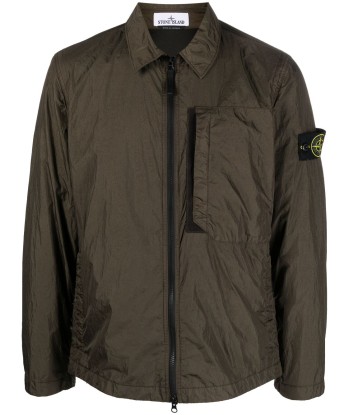 STONE ISLAND - Surchemise nylon kaki pas chere