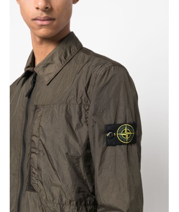 STONE ISLAND - Surchemise nylon kaki pas chere