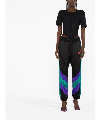 DSQUARED2-Pantalon de jogging à détails rayés en linge