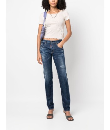 DSQUARED2 - Jean droit à taille basse soldes