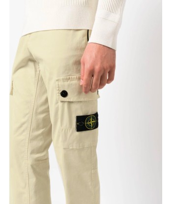 STONE ISLAND - Pantalon cargo Beige avec poches boutonnées online