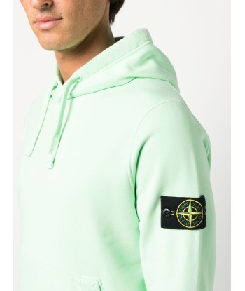 STONE ISLAND - Sweat à capuche classique vert france