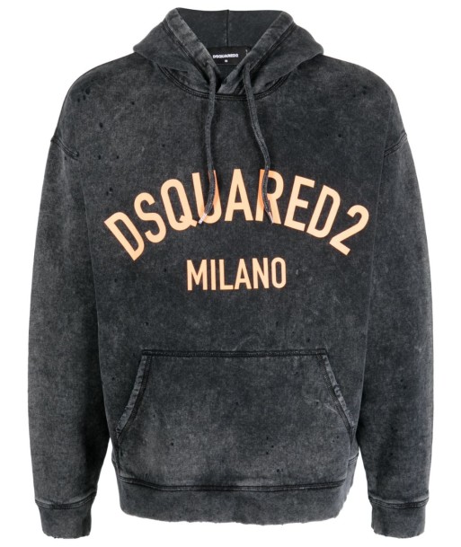 DSQUARED2 - Hoodie à logo imprimé gris plus qu'un jeu 