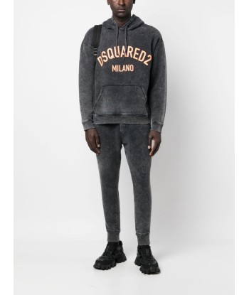 DSQUARED2 - Hoodie à logo imprimé gris plus qu'un jeu 