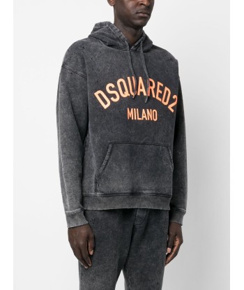 DSQUARED2 - Hoodie à logo imprimé gris plus qu'un jeu 