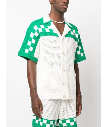 Casablanca - Chemise en maille crochet à motif damier vous aussi creer 