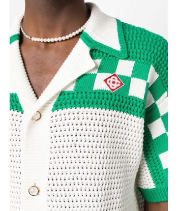 Casablanca - Chemise en maille crochet à motif damier vous aussi creer 