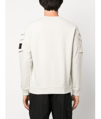 STONE ISLAND - Crewneck beige double poche d'Europe débarque