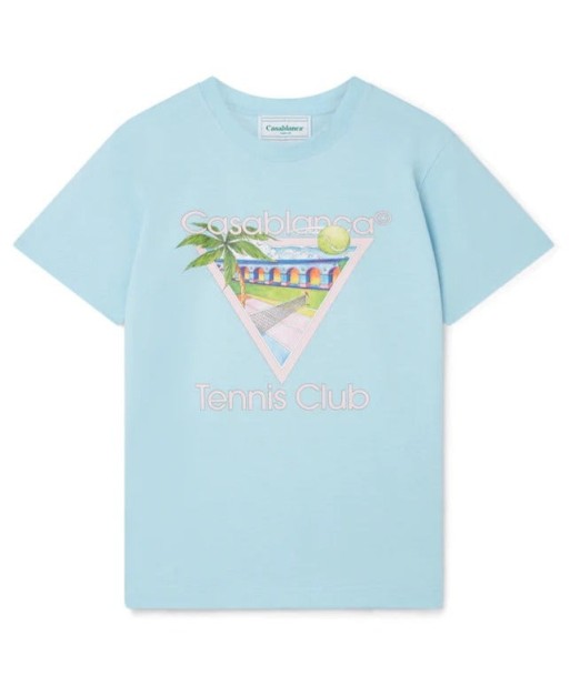 CASABLANCA - Tee Shirt Tennis Club bleu pâle En savoir plus