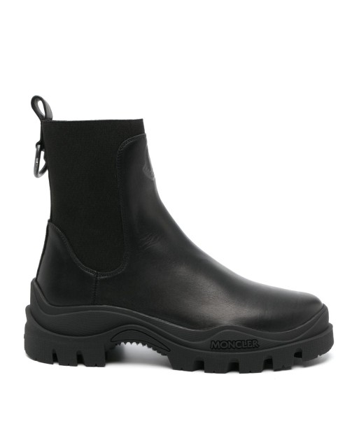 MONCLER - Bottes en cuir à talon épais 90 mm Véritable concentré