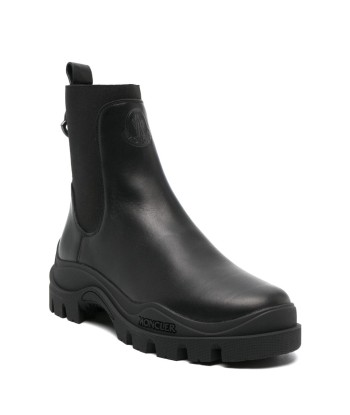 MONCLER - Bottes en cuir à talon épais 90 mm Véritable concentré