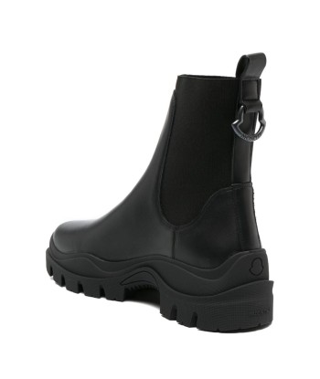 MONCLER - Bottes en cuir à talon épais 90 mm Véritable concentré