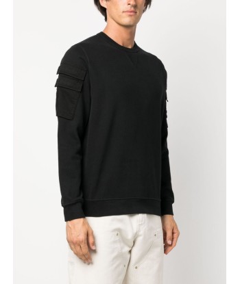 STONE ISLAND - Crewneck noir double poche français