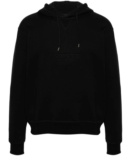 DSQUARED2 - Hoodie en coton à logo en relief pas cher