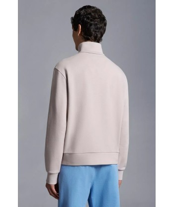 MONCLER - Sweat à demi-zip rose france