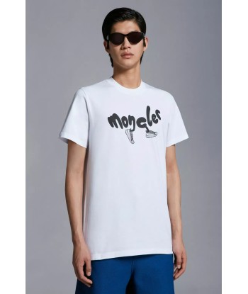 MONCLER - T-shirt à logo running blanc ou a consommer sur place