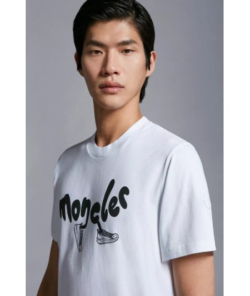 MONCLER - T-shirt à logo running blanc ou a consommer sur place