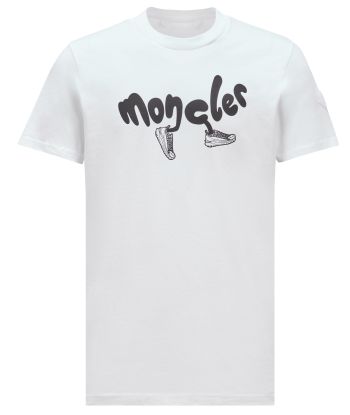 MONCLER - T-shirt à logo running blanc ou a consommer sur place