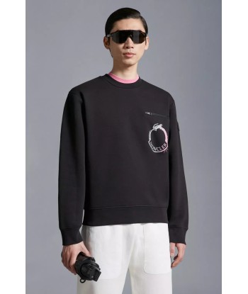 MONCLER - SWEAT À MOTIF LOGO NOIR basket pas cher