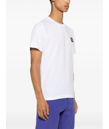 STONE ISLAND - Tee-Shirt Classique Blanc Profitez des Offres !