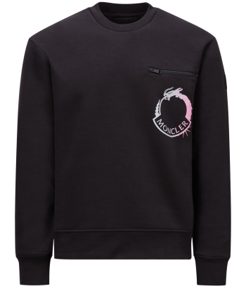 MONCLER - SWEAT À MOTIF LOGO NOIR basket pas cher