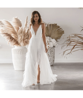 Abito da Sposa Boho Chic Bianco Les magasins à Paris