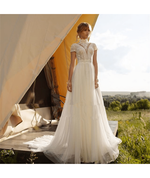 Abito da Sposa con Pizzo Vintage Boho Chic en linge