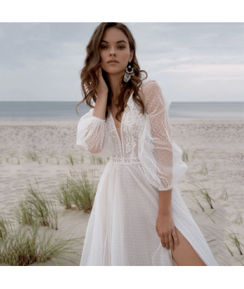 Abito da Sposa Manica Lunga Boho Chic Economisez 