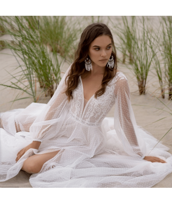 Abito da Sposa Manica Lunga Boho Chic Economisez 