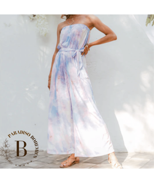 Tuta Boho Tie Dye Viola e Rosa livraison gratuite