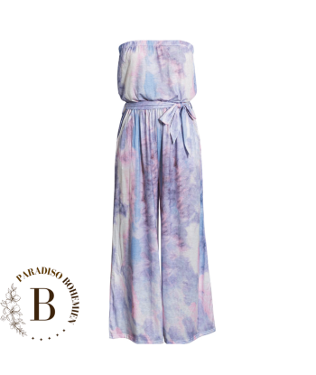 Tuta Boho Tie Dye Viola e Rosa livraison gratuite