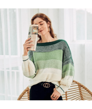 Maglione Verde Oversize in Stile Boho ou a consommer sur place