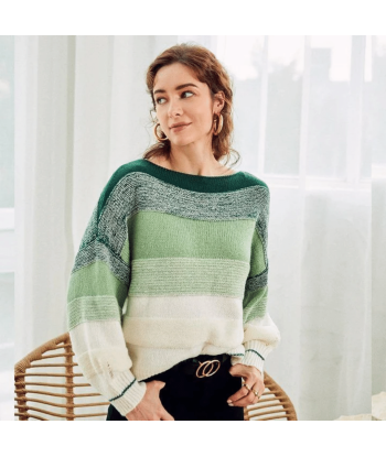 Maglione Verde Oversize in Stile Boho ou a consommer sur place