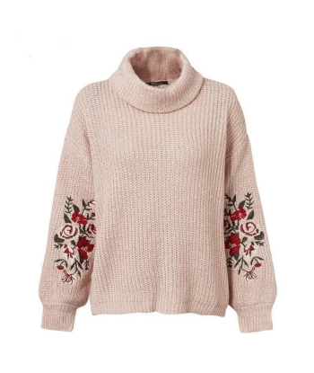 Maglione Ricamato Boho la livraison gratuite