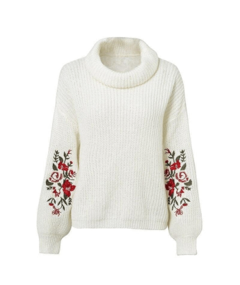 Maglione Ricamato Boho la livraison gratuite