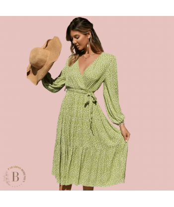 Abito Donna Country Chic Bianco e Verde offre 