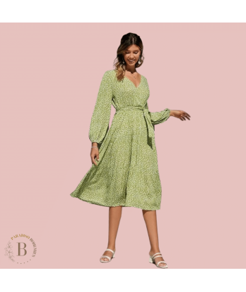 Abito Donna Country Chic Bianco e Verde offre 