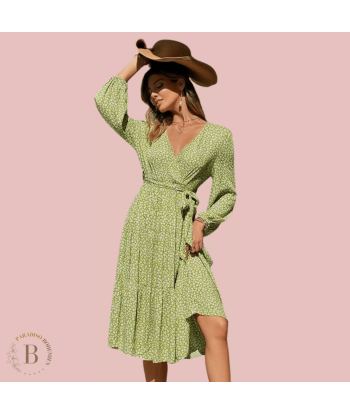 Abito Donna Country Chic Bianco e Verde offre 