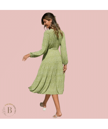 Abito Donna Country Chic Bianco e Verde offre 