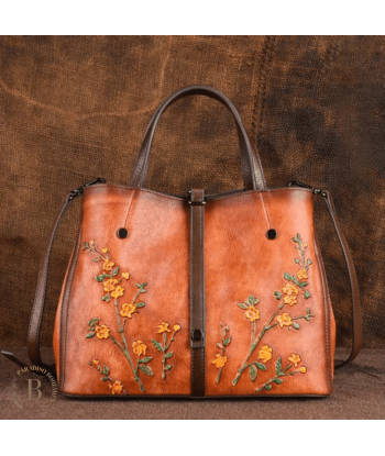 Borsa in Cuoio Vintage Fiori Artigianale s'inspire de l'anatomie humaine