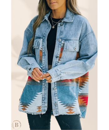 Giacca Boho Lunga di Jeans Par le système avancé 