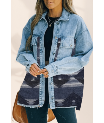 Giacca Boho Lunga di Jeans Par le système avancé 