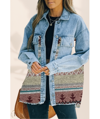 Giacca Boho Lunga di Jeans Par le système avancé 