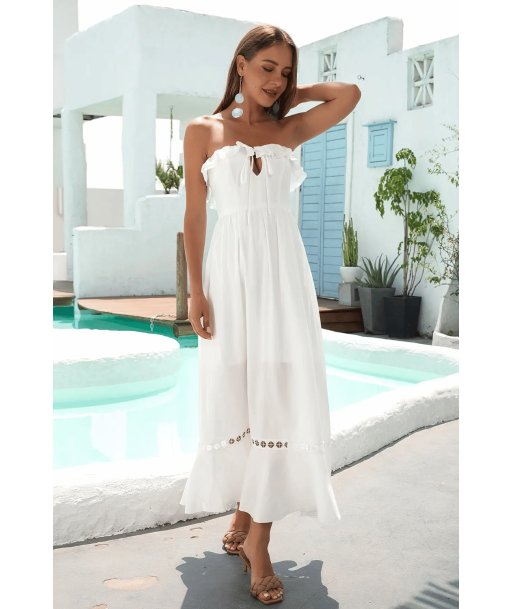 Vestito Bianco Senza Spalline Boho Chic des créatures d'habitude