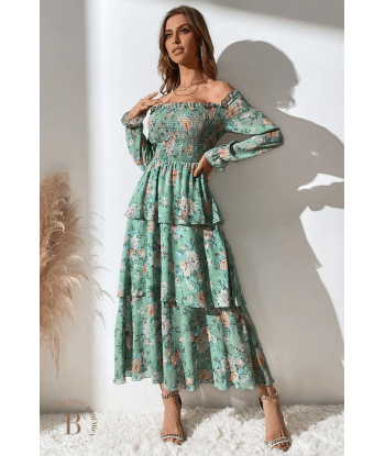 Vestito Lungo Verde Salvia Boho Chic Vous souhaitez 