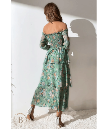 Vestito Lungo Verde Salvia Boho Chic Vous souhaitez 